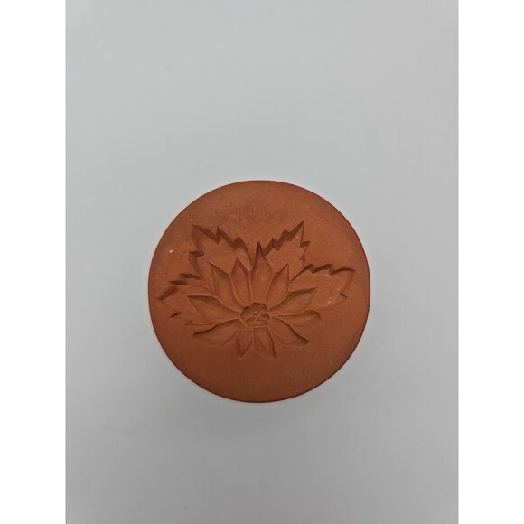 RYCRAFT Terra Cotta 2" Cookie Stamp Press Poinsettia Flower Christmas Pottery - Picture 4 of 7